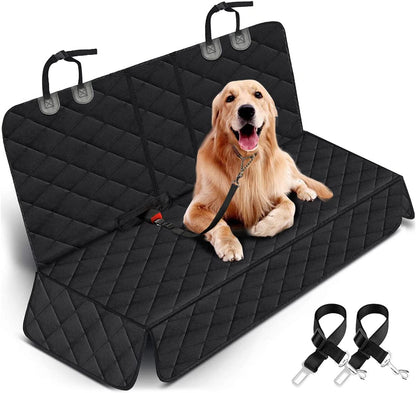 Funda para asiento de coche para perros, protector de asiento de coche para mascotas, funda impermeable para asiento de coche, funda antideslizante para asiento, se adapta al reposabrazos medio para la mayoría de los coches, camiones, SUV, color negro